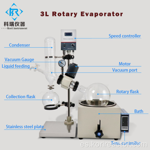 Evaporador rotatorio al vacío de laboratorio